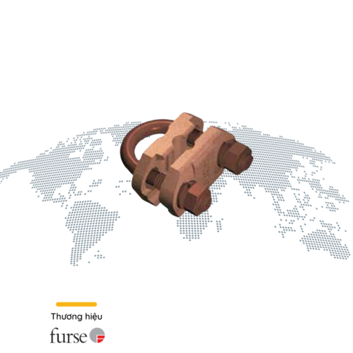 Kẹp U giữa cọc và dây đồng trần - Furse