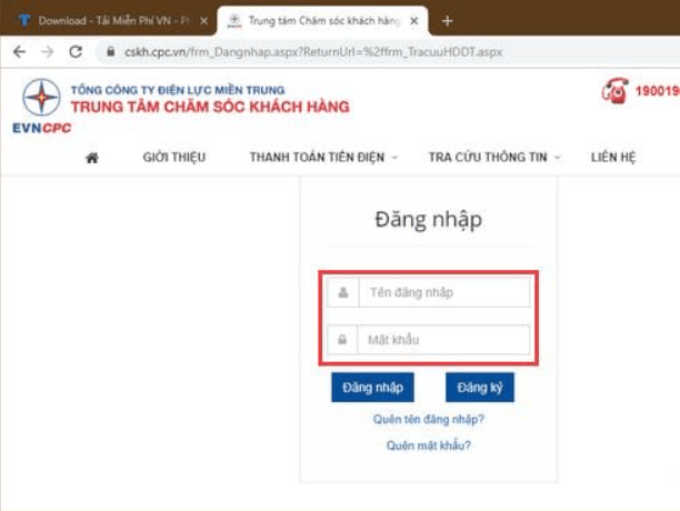 thu tiền điện Đà Nẵng