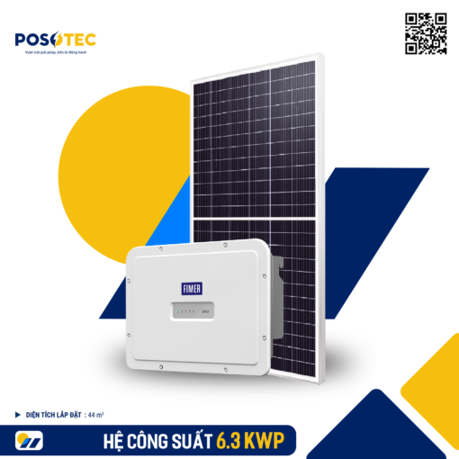 Combo lắp đặt Năng lượng mặt trời - Công suất 6.3KW