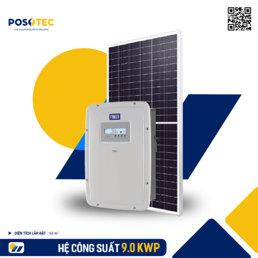 Combo lắp đặt Năng lượng mặt trời - Công suất 9.0KW