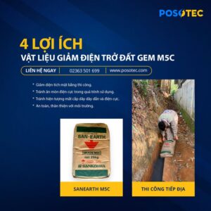 Lợi ích vật liệu giảm điện trở đất GEM M5C