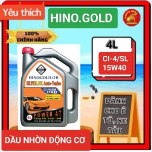 DẦU NHỚT CAO CẤP DÀNH CHO XE HƠI - XE TẢI NHẸ HINO.GOLD/4T SILVER.OIL Auto-Tubo API: CI-4/SL-SAE 15W40
