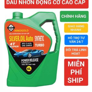 DẦU NHỚT DÀNH CHO XE HƠI – XE TẢI NHẸ HINO.GOLD/4T SILVER.OIL Auto-Tubo API: CI-4/SL-SAE 20W50 Can 6 Lít