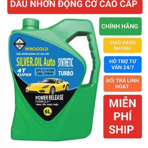 HINO.GOLD/4T SILVER.OIL Auto-Tubo API: CJ-4/SM-SAE 15W40 Can 6 Lít chuyên dụng cho xe hơi và xe tải nhẹ