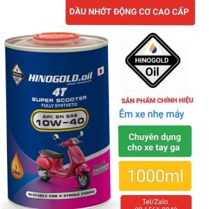 HINO.GOLD 4T Super SCOOTER /API: SN-SAE10W40 lon thiếc-xe ga loại 1 lít