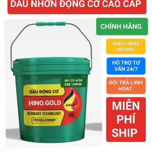 Dầu nhớt động cơ cao cấp sử dụng cho xe ô tô, tàu thủy HINO.GOLD/ CF-4/SF 15W40 (Xô 18 Lít)
