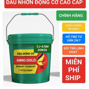 DẦU NHỚT DÀNH CHO XE HƠI – XE TẢI NHẸ HINO.GOLD/4T SILVER.OIL Auto-Tubo API: CJ-4/SM-SAE 15W40 Xô (18 Lít)