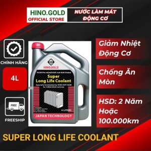 Nước Làm Mát Động Cơ HINO.GOLD Super Long life coolant dung tích 4 lít (nước màu đỏ)