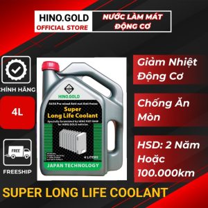Nước Làm Mát Động Cơ HINO.GOLD Super Long life coolant dung tích 4 lít (nước màu xanh lá cây)