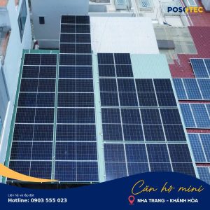 Dự án điện mặt trời cho căn hộ mini công suất 12 kWp tại Nha Trang