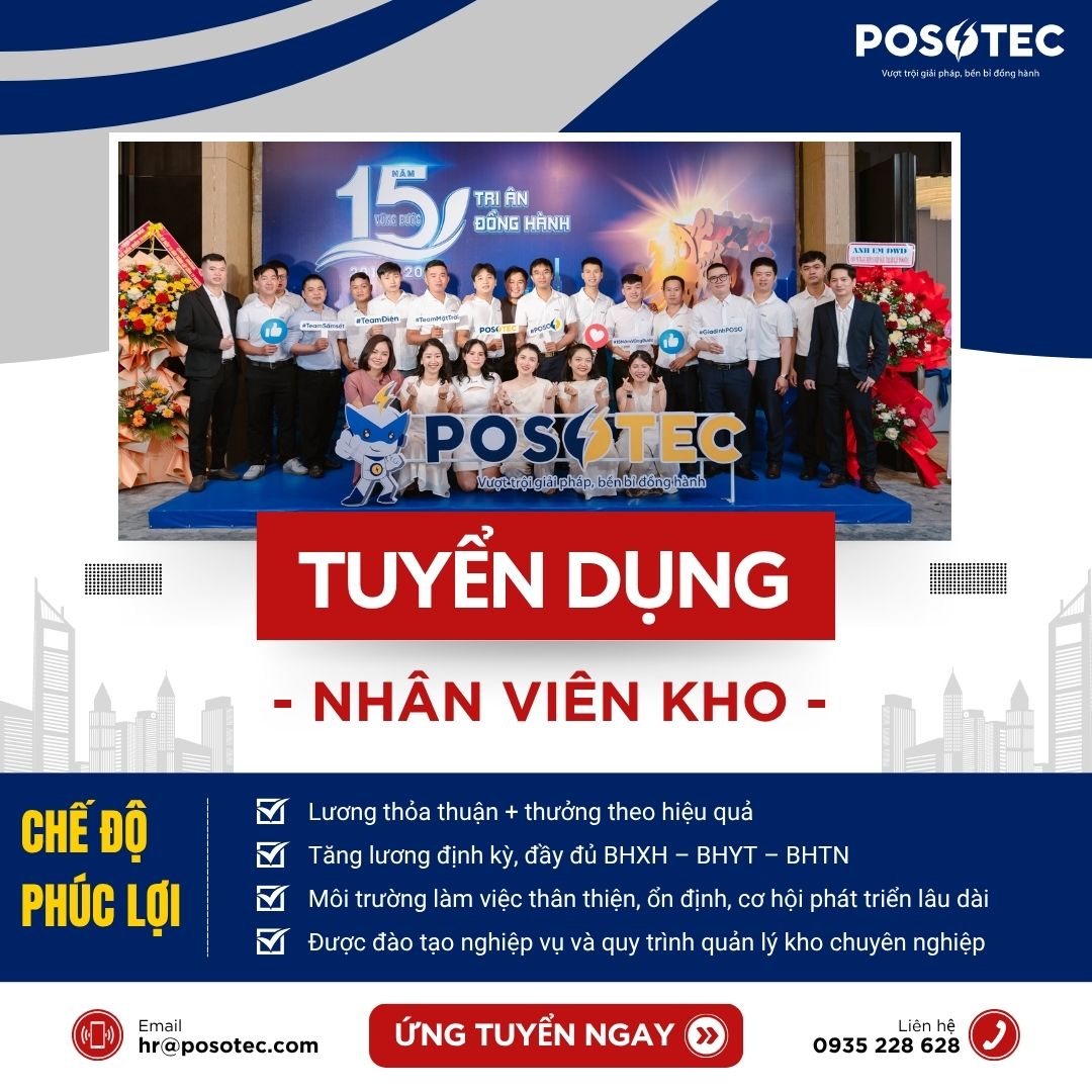 POSO tuyển dụng nhân viên kho tháng 10/2025